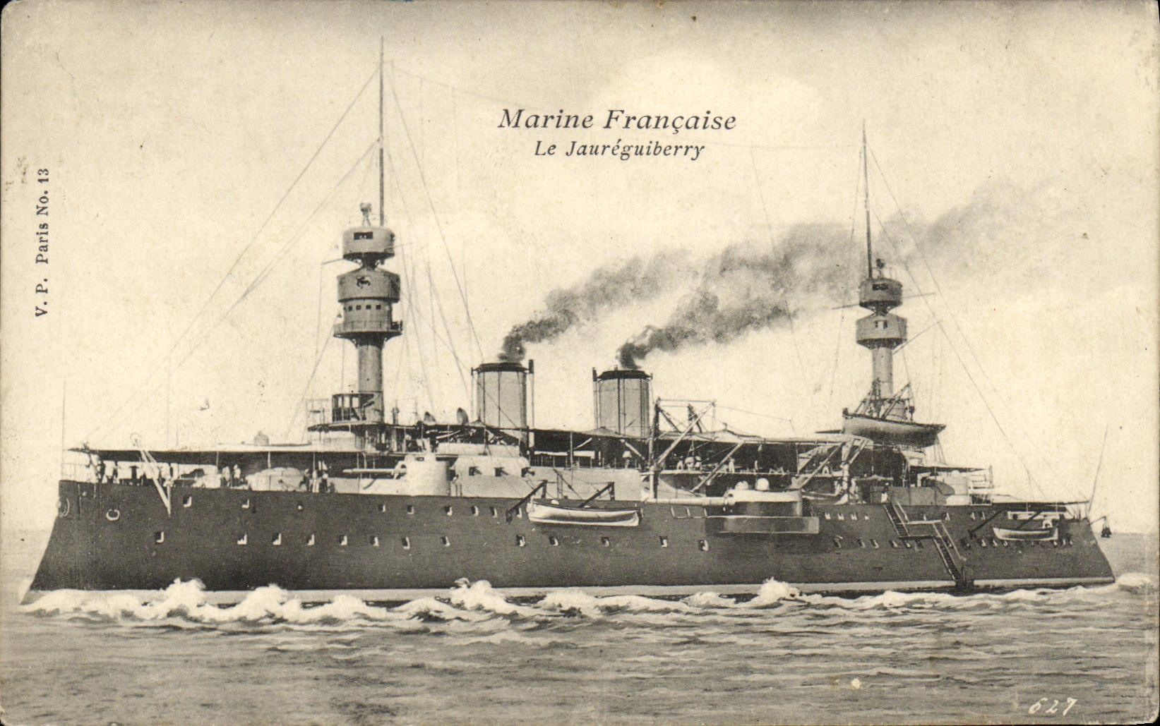 CPA Bateau Guerre Marine Francaise Le Jaureguiberry