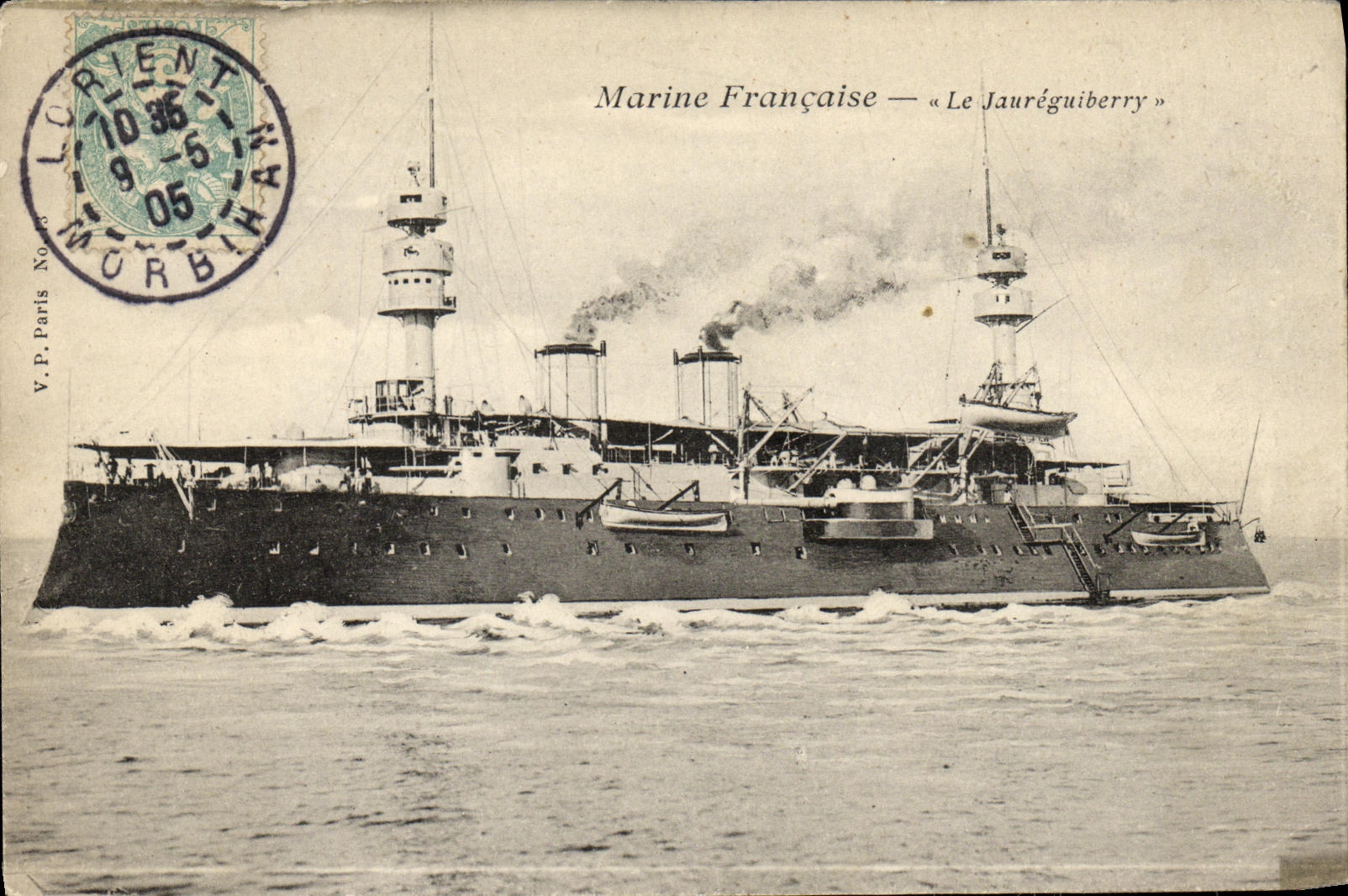 CPA Bateau Guerre Marine Francaise Le Jaureguiberry