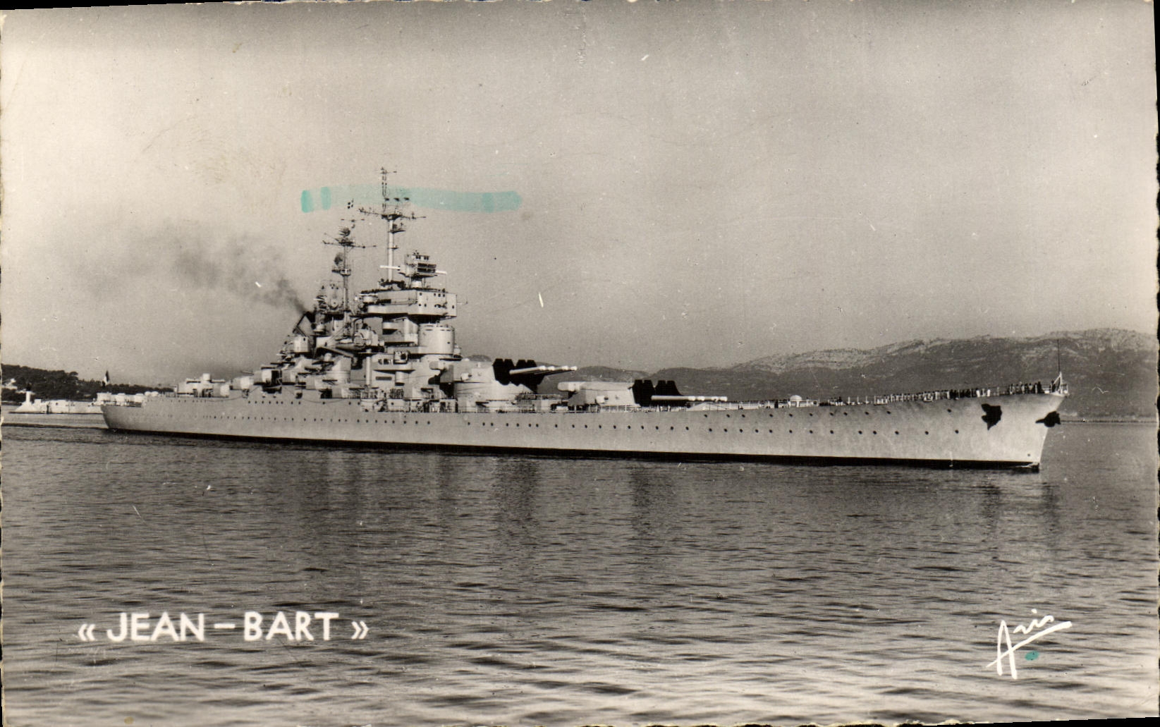 MODERN CARD Bateau War Jean Bart Dimensions D Azur Toulon the Jean Bart Batiment of Line