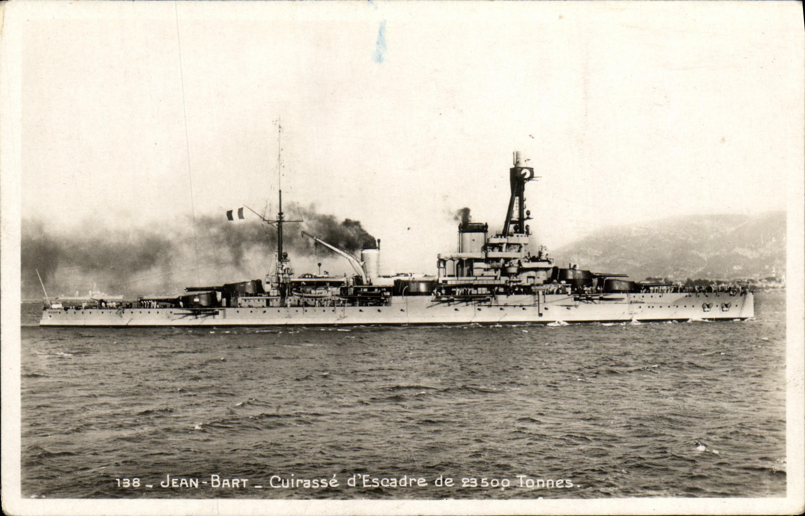 MODERN CARD Bateau War Jean Bart Armours D Escadre of 23500 Tons