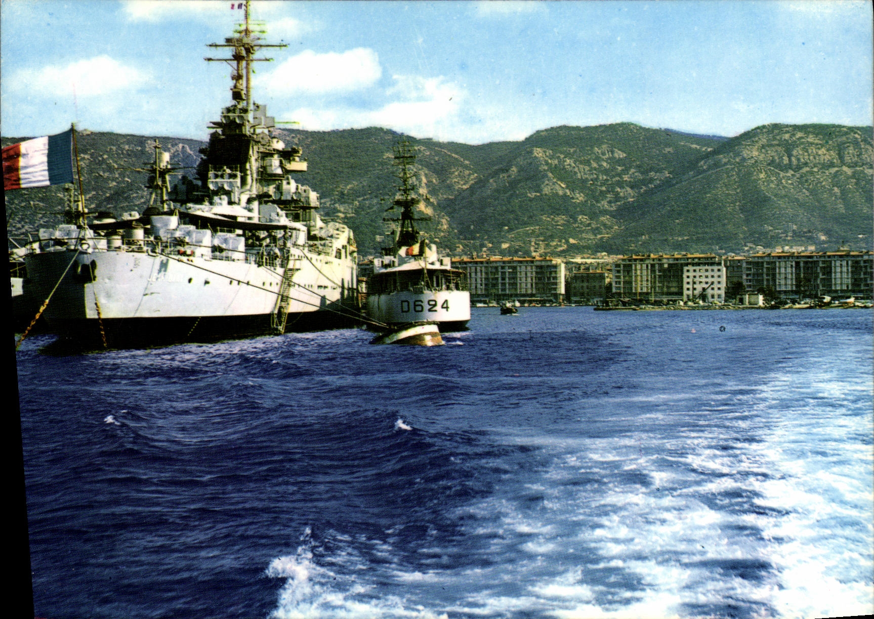 MODERN CARD Boat War Light And Beauty Of the Dimension D Toulon Azure the Jean Bart in the Roads