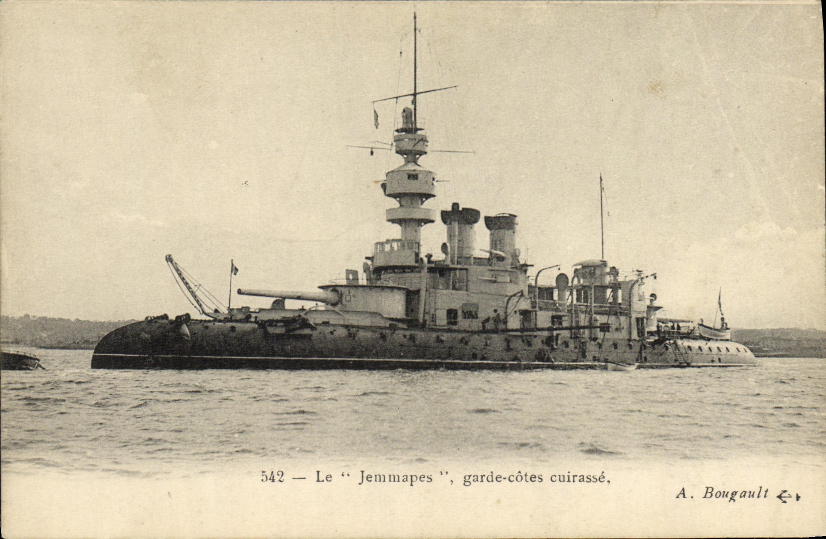 VINTAGE POSTCARD Bateau Jemmapes keeps dimension armours