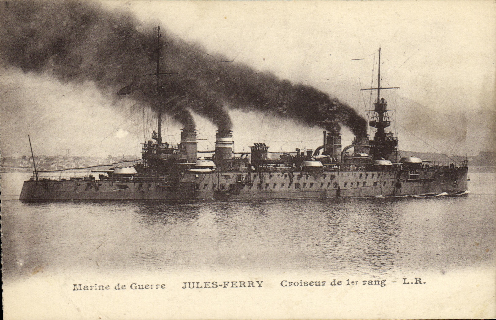 VINTAGE POSTCARD Bateau Cruiser Armours 1st rank Jules Ferry