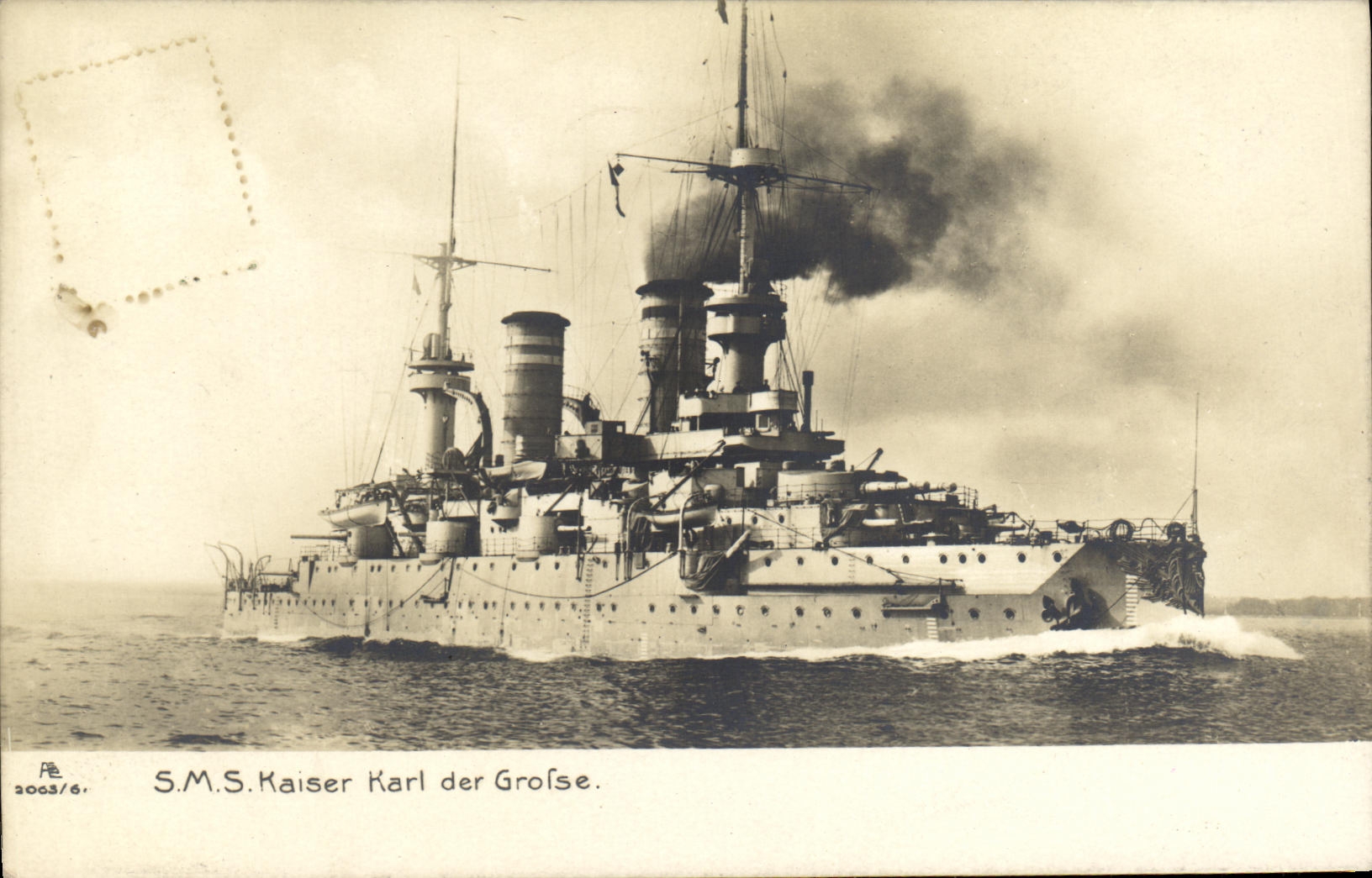 VINTAGE POSTCARD Boat SMS Kaiser der Karl DER Gross
