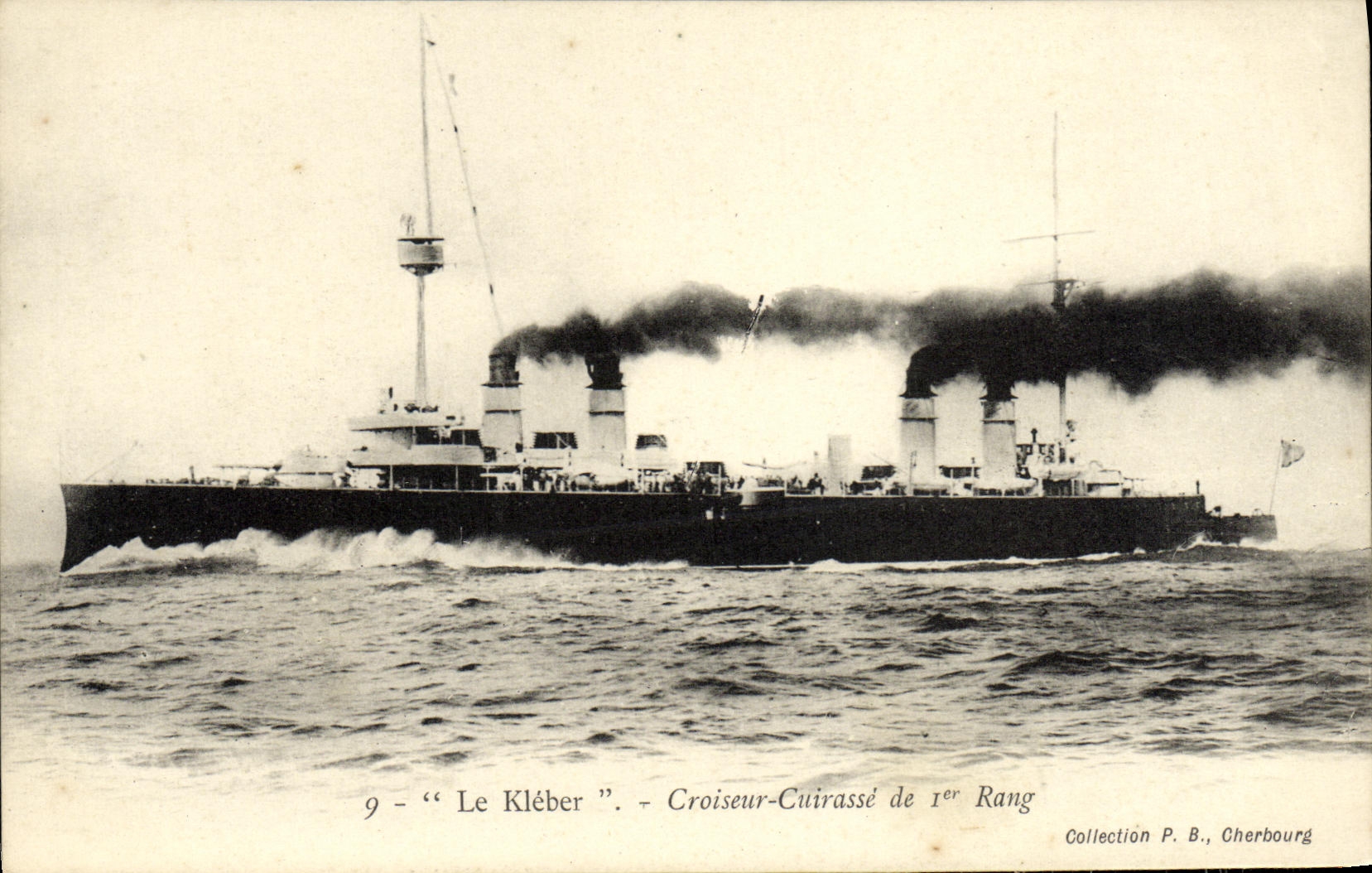 Armaduras de Kleber Croiseur de Burdeos del barco de la POSTAL de la VENDIMIA