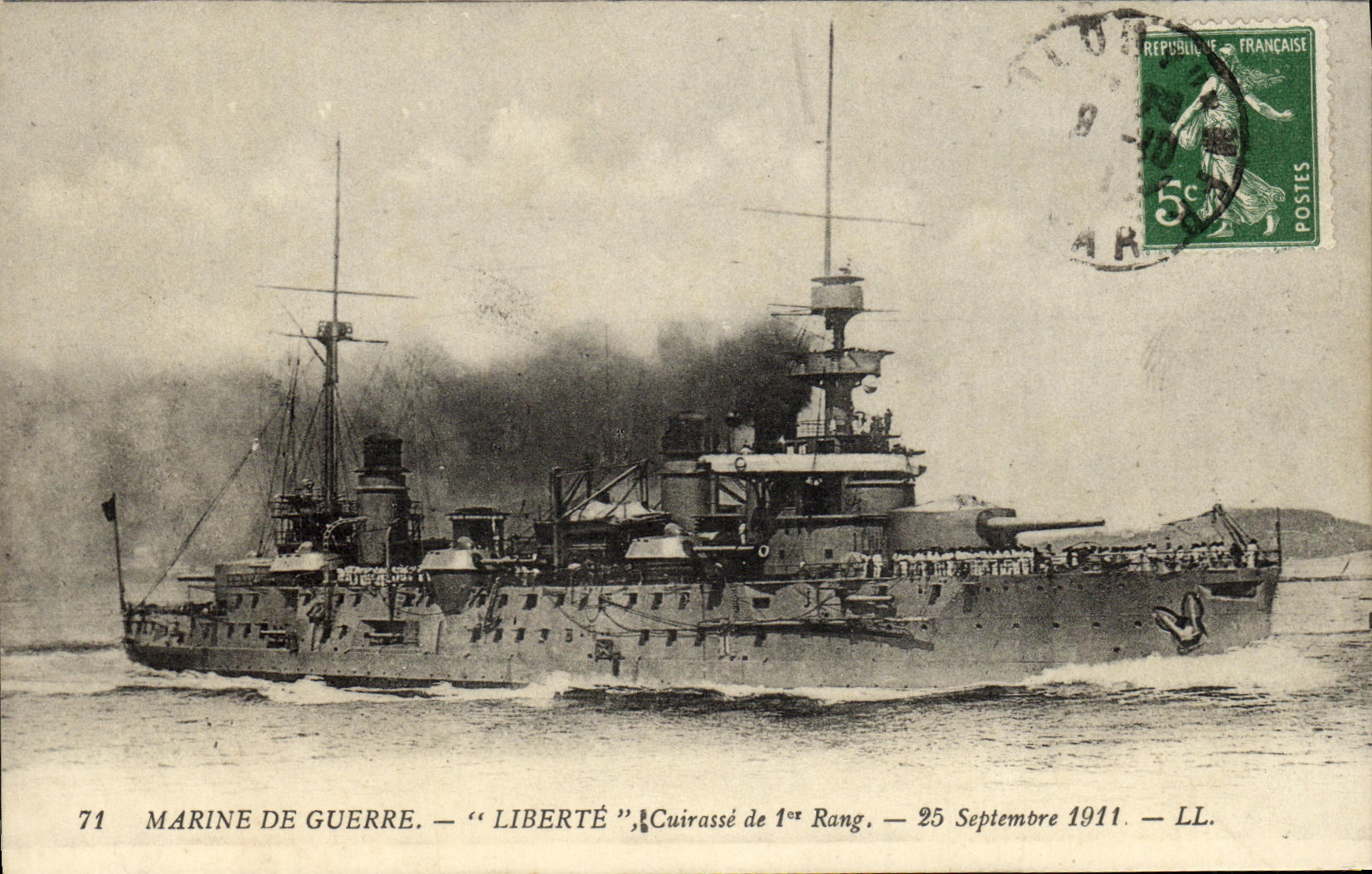 VINTAGE POSTCARD Bateau Freedom Armours 1st rank September 25th  1911