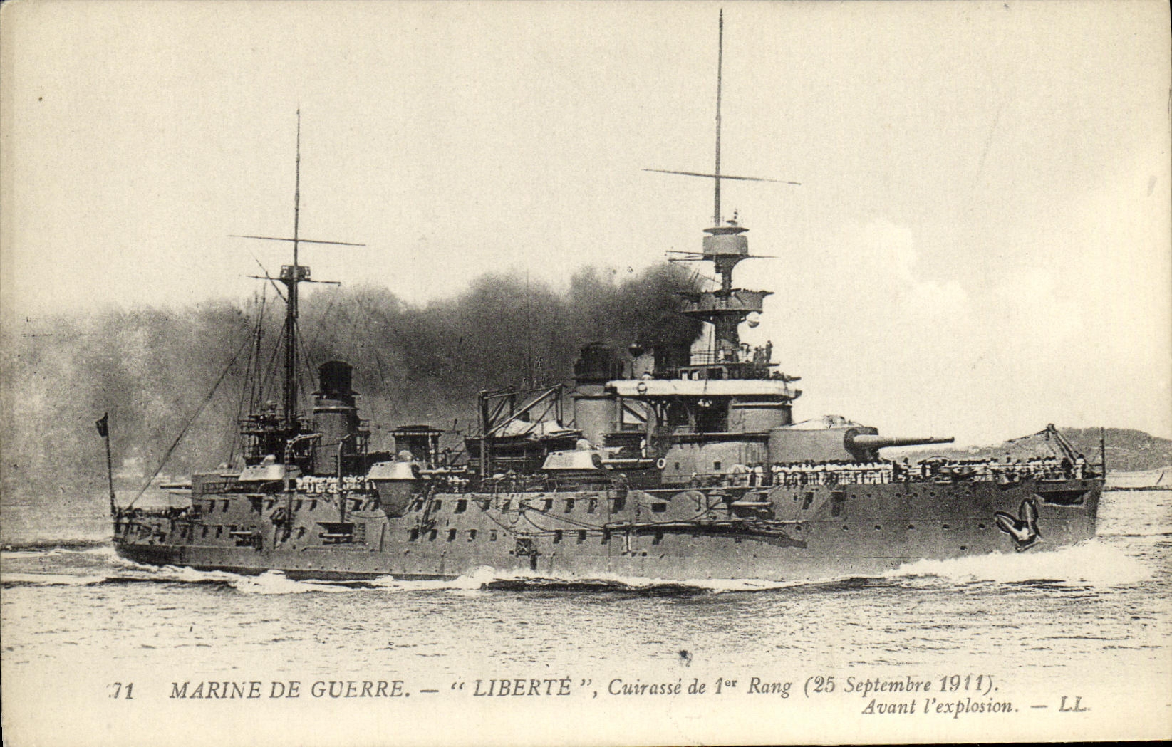 VINTAGE POSTCARD Bateau Freedom Armours 1st rank September 25th  1911 Before L explostion