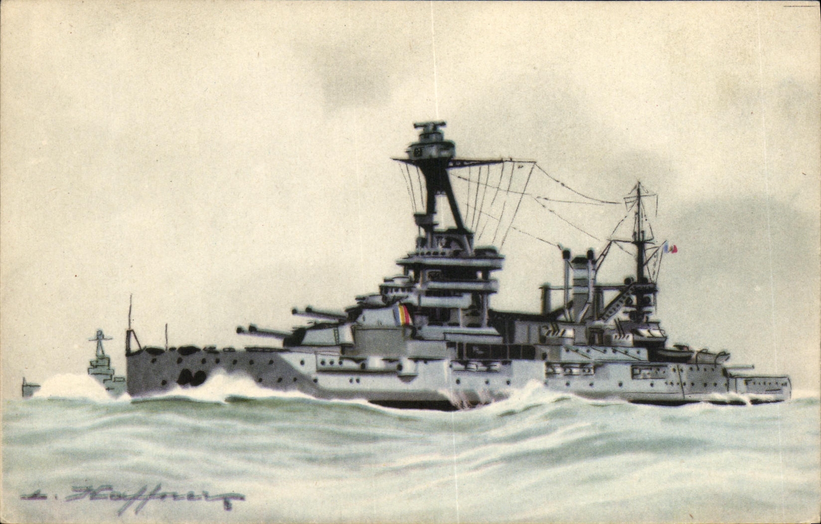 VINTAGE POSTCARD Bateau Haffner Armours Lorraine