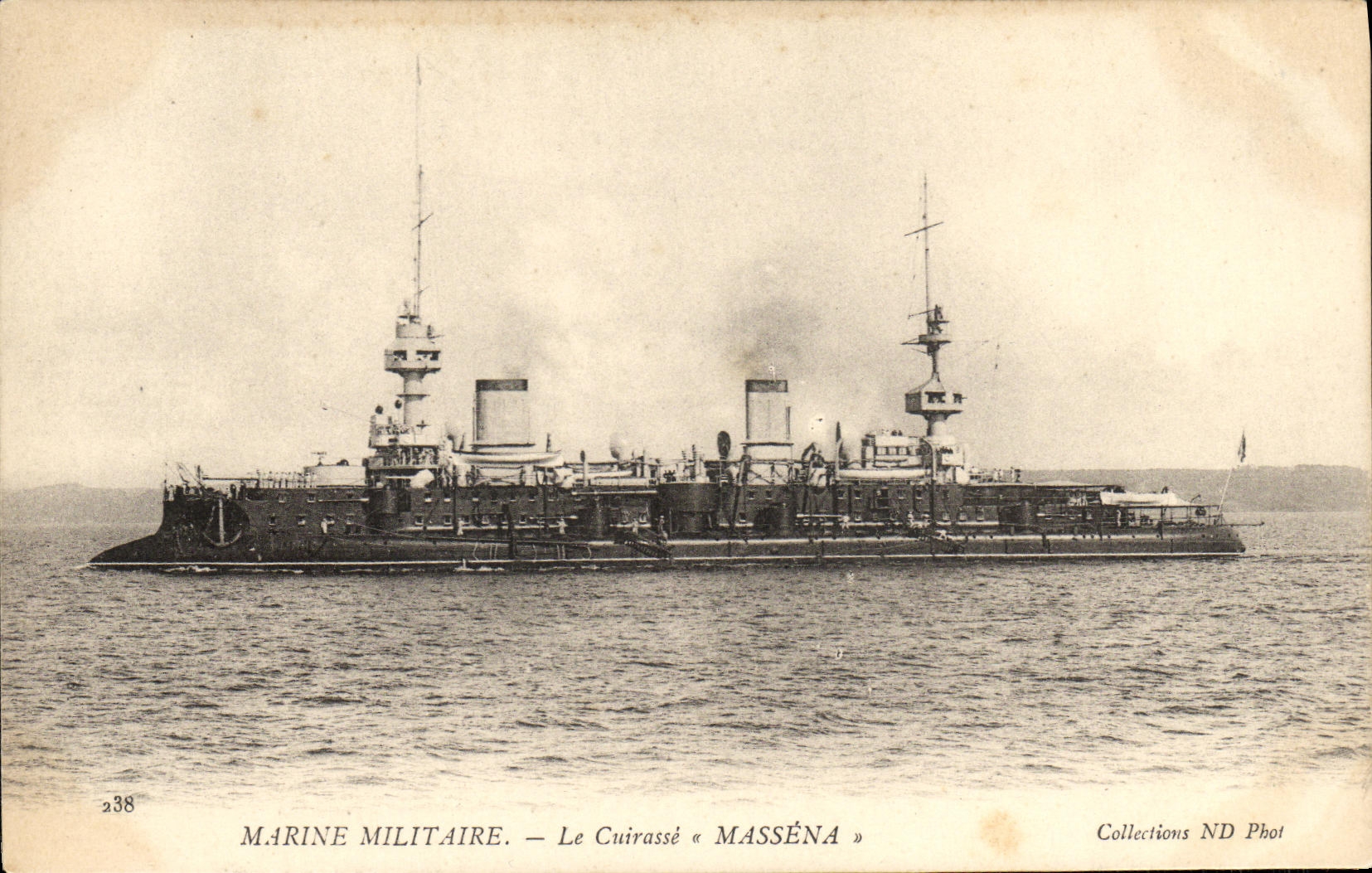 VINTAGE POSTCARD Bateau Armours Massena