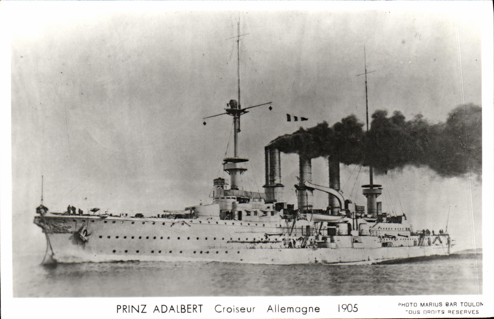 MODERN CARD Boat War Prinz Adalbert Germany 1905