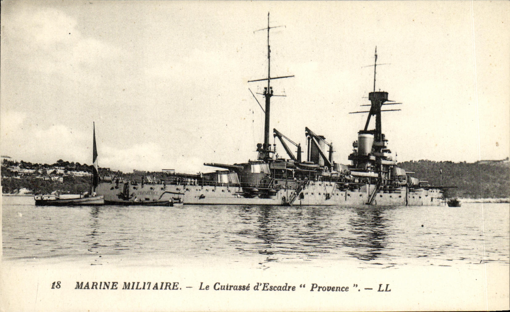 VINTAGE POSTCARD Bateau War Armours D Provence squadron