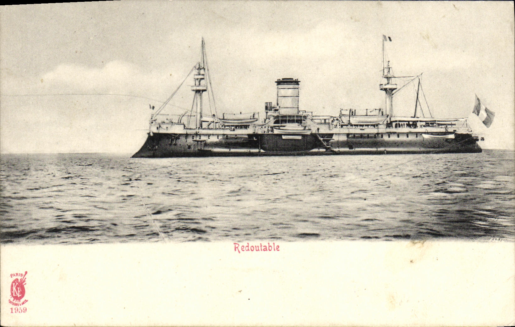 VINTAGE POSTCARD Boat Frightening Indo China War