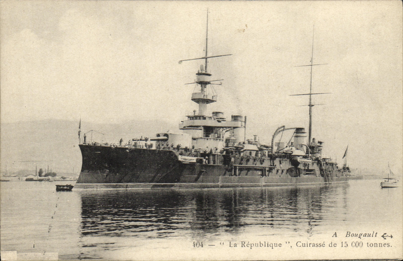 VINTAGE POSTCARD Bateau War Republic Armours