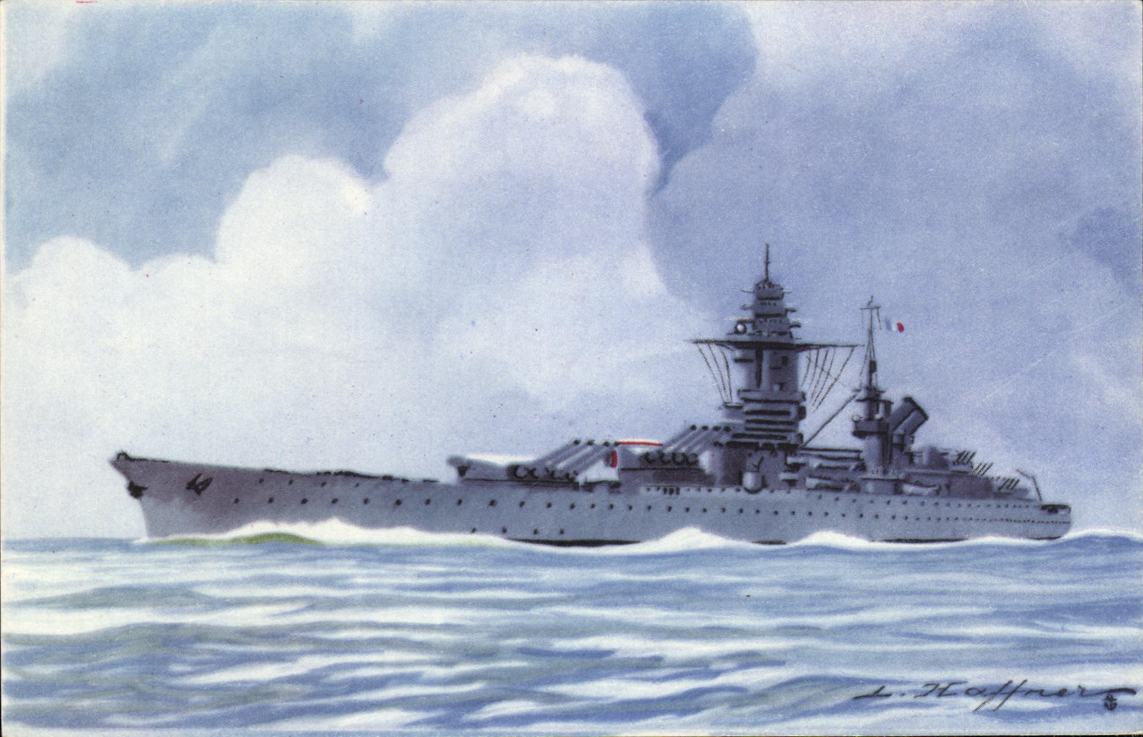 VINTAGE POSTCARD Bateau Haffner War Armours Richelieu