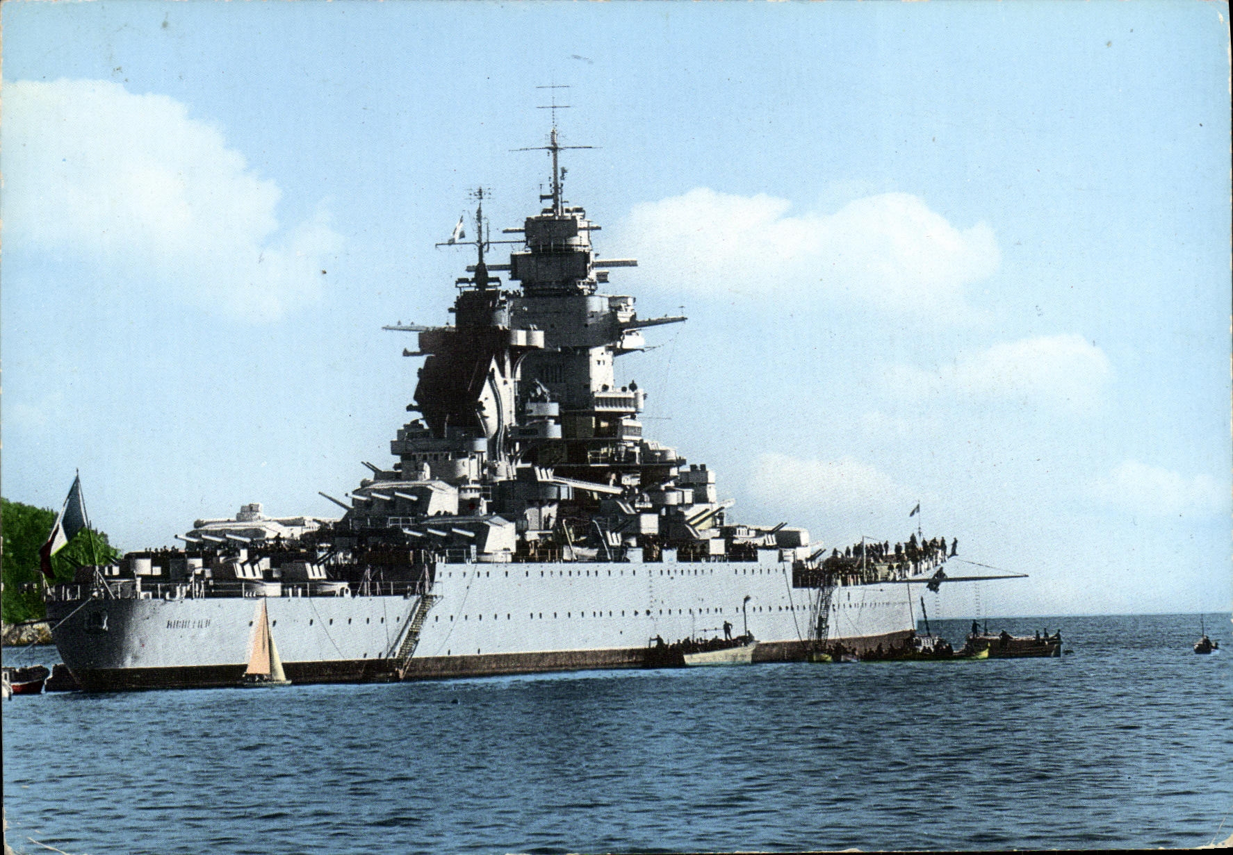 MODERN CARD Boat War Richelieu in roads