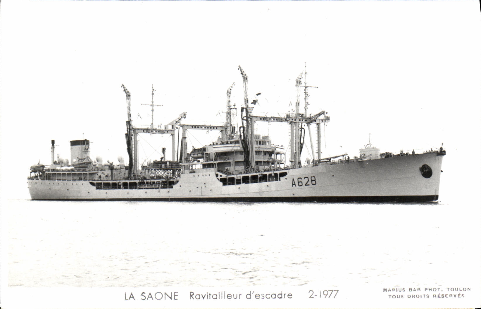 MODERN CARD Boat War the Saone Supply craft D squadron 1977