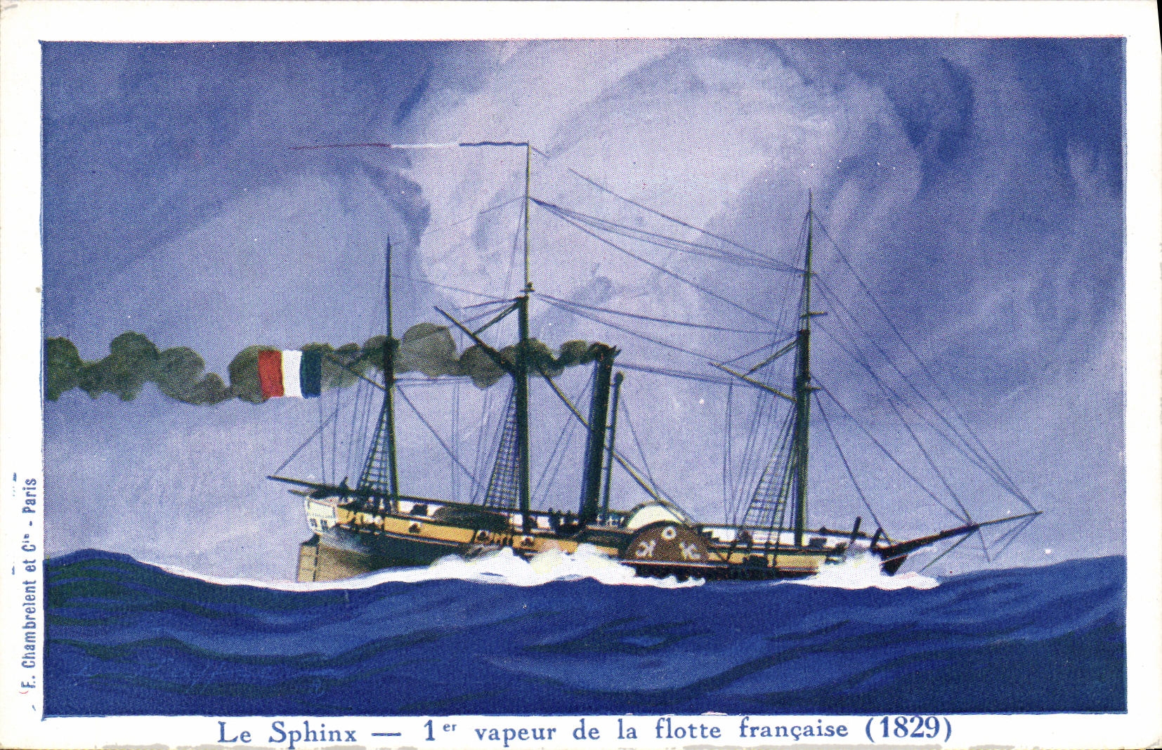 CPA Bateau Guerre Le sphinx 1er vapeur de la flotte francaise 1829