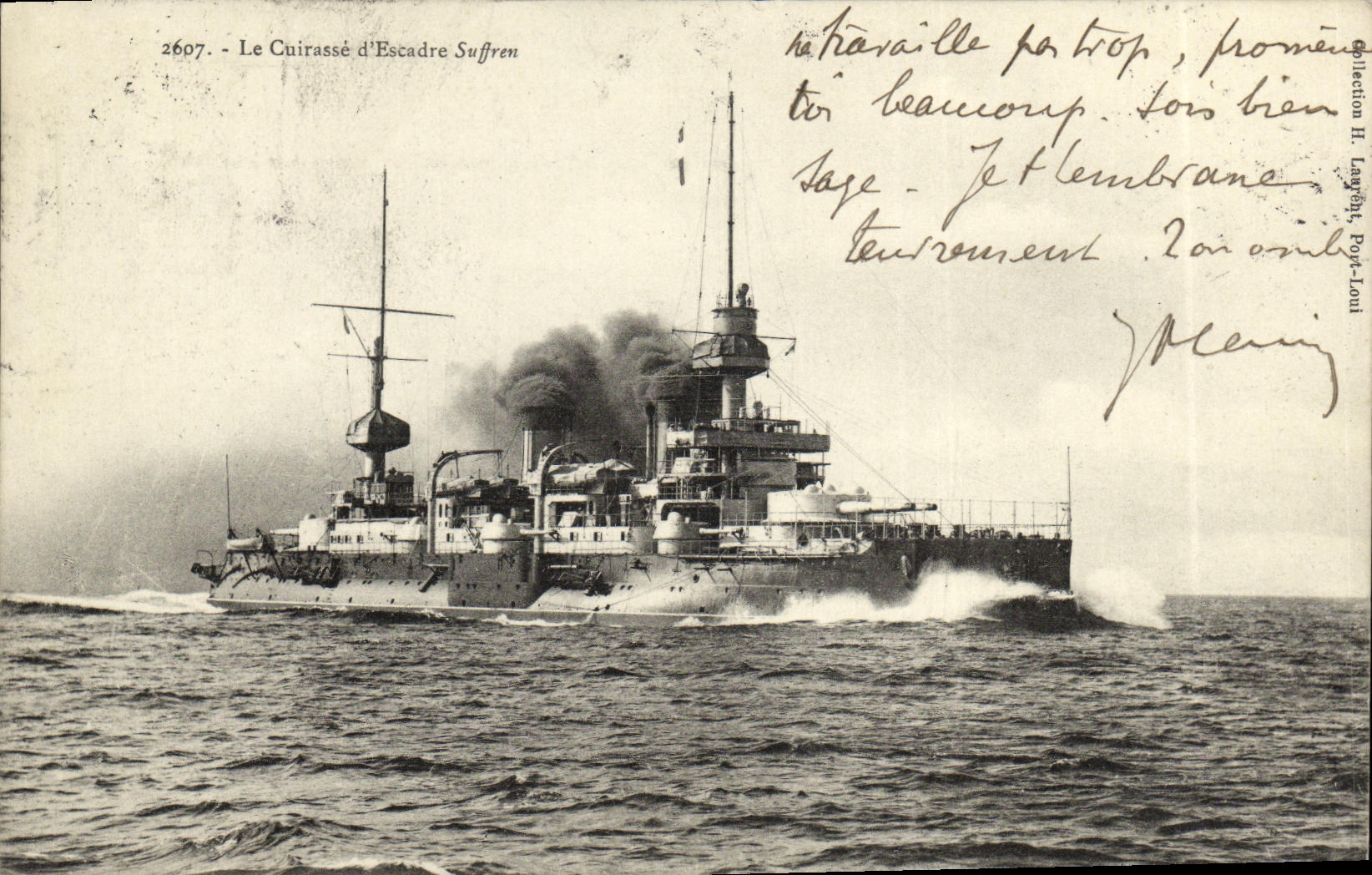 VINTAGE POSTCARD Bateau War Armours D Suffren squadron