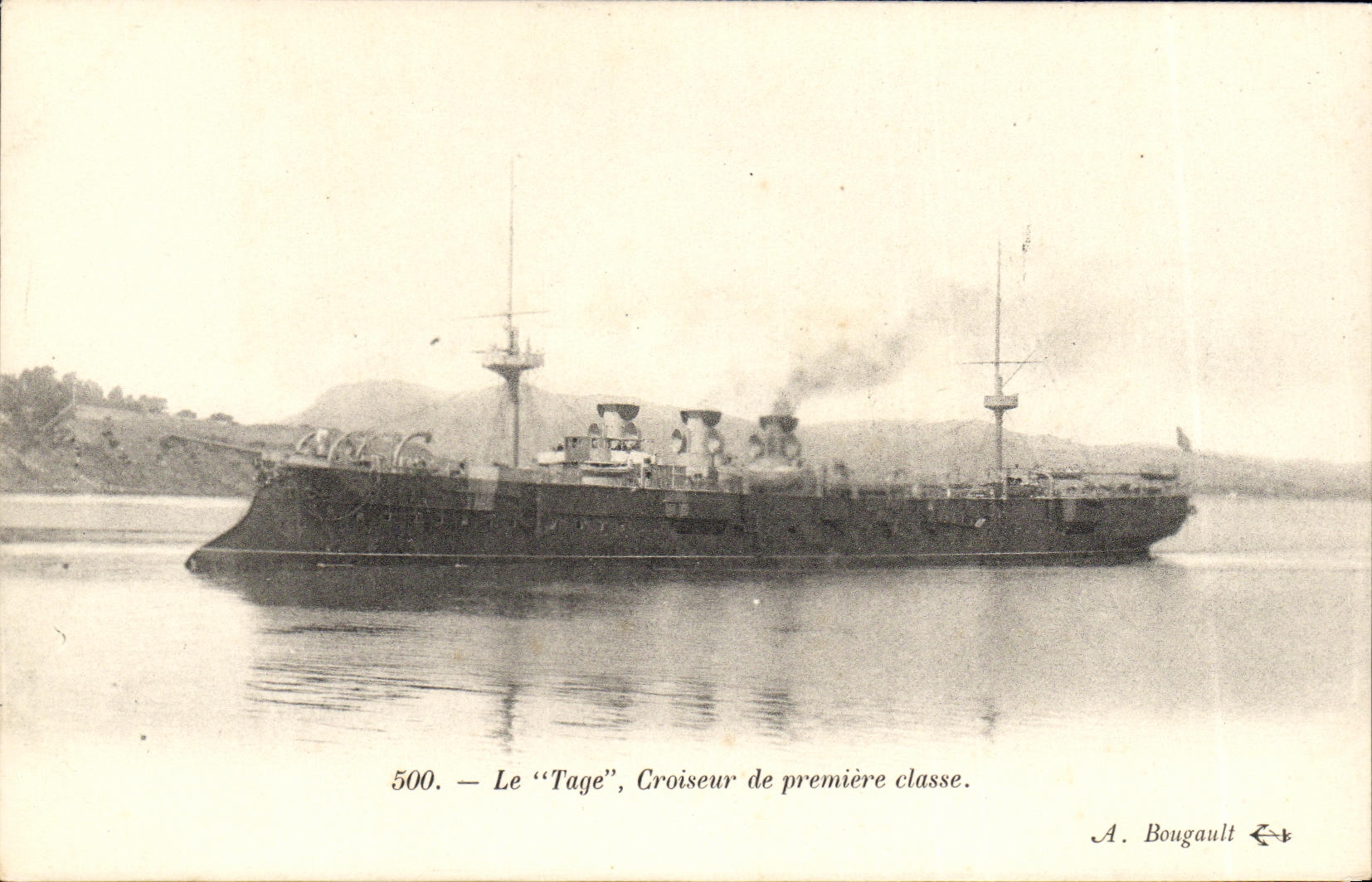 VINTAGE POSTCARD Boat War Taye cruiser of 1st class