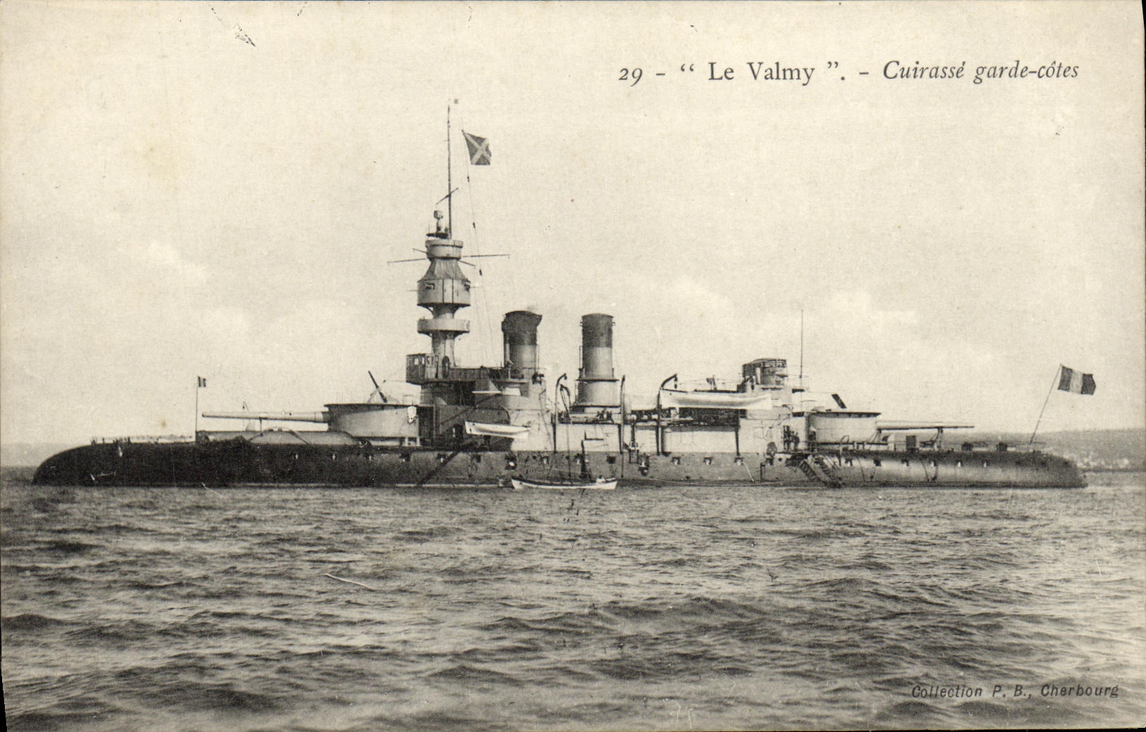 VINTAGE POSTCARD Bateau War Valmy armours guard dimensions