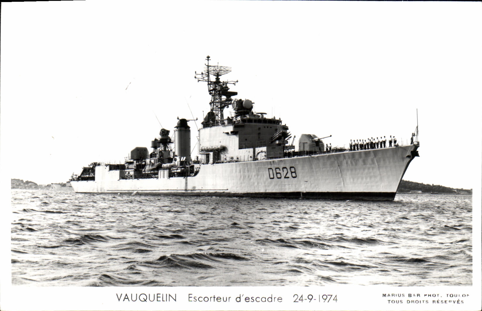 MODERN CARD Boat War Vauquelin Escort ship D squadron