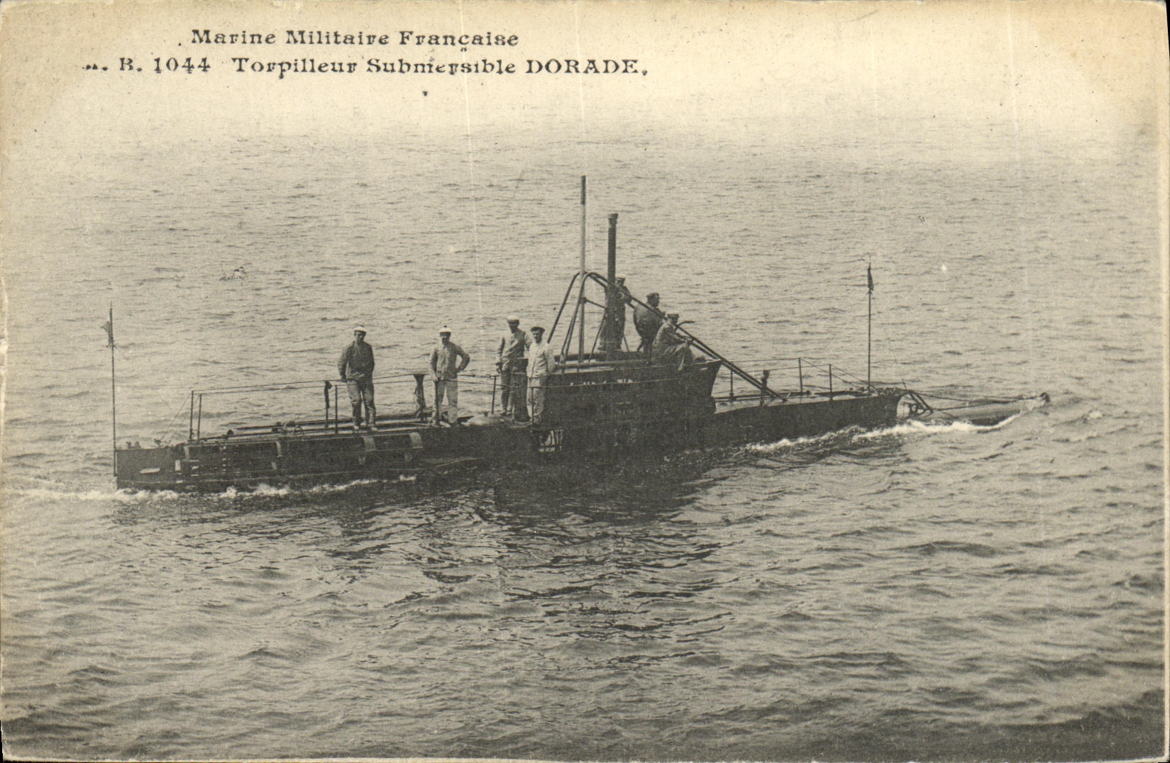 VINTAGE POSTCARD Boat War sinkable Destroyer Sea bream Submarine