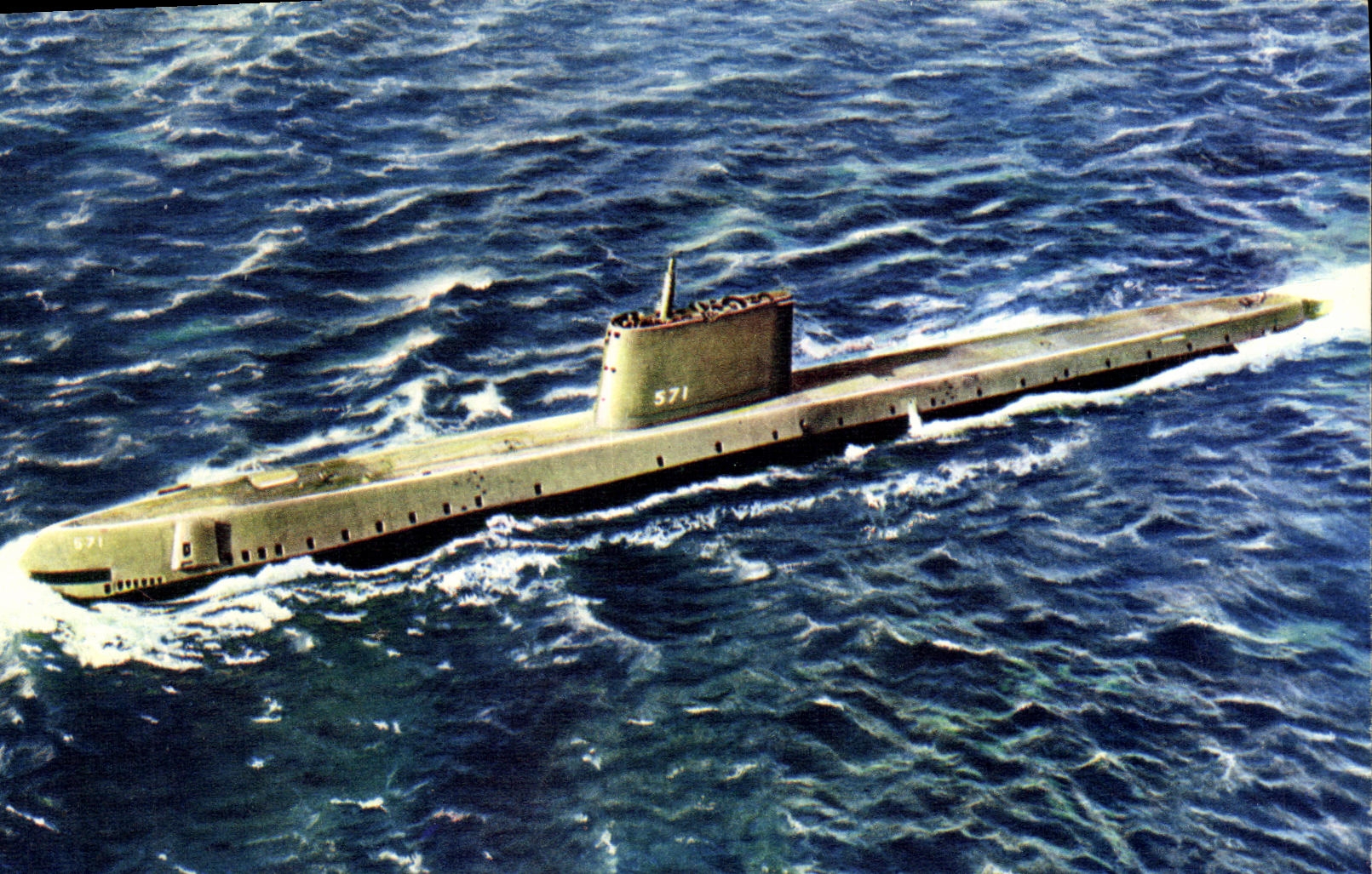 MODERN CARD Boat War Nuclear Nautilus submarine First atomic submarine