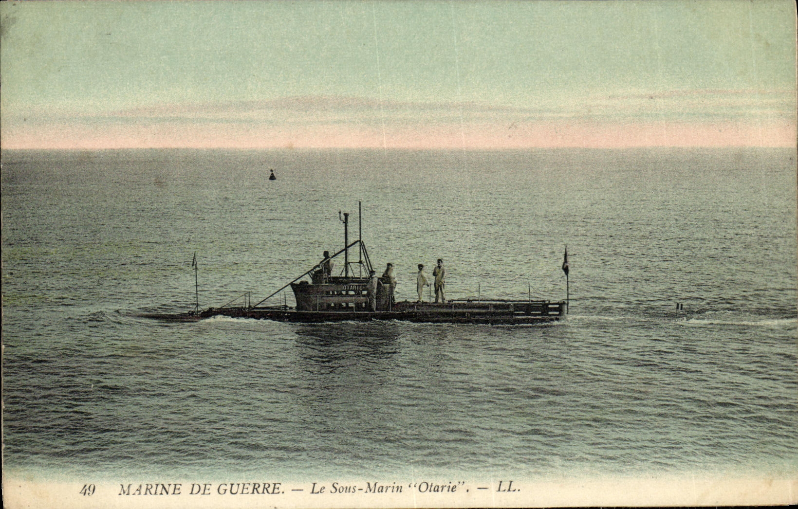 VINTAGE POSTCARD Boat War Submarine Otary