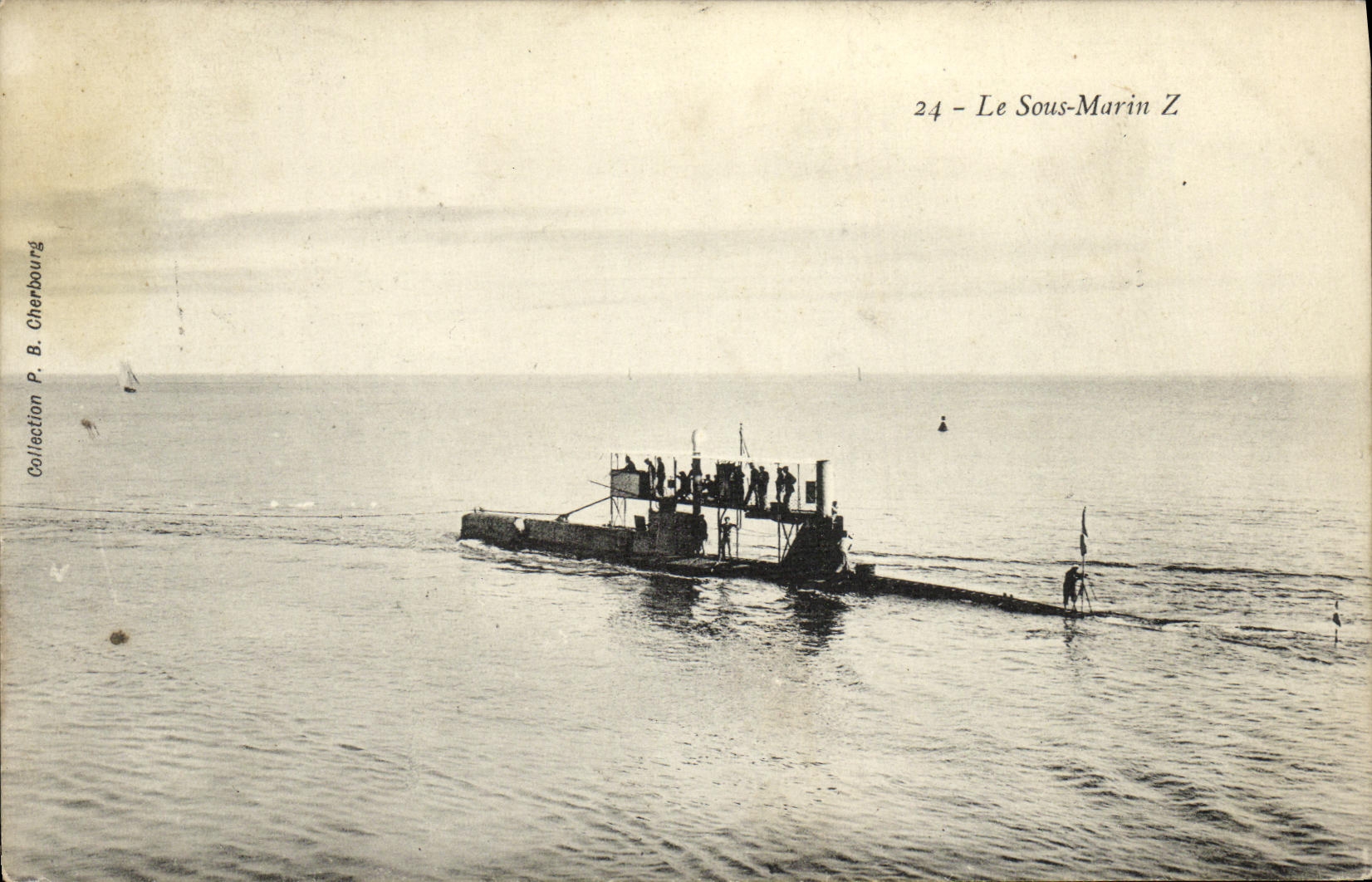 VINTAGE POSTCARD Boat War Submarine Z