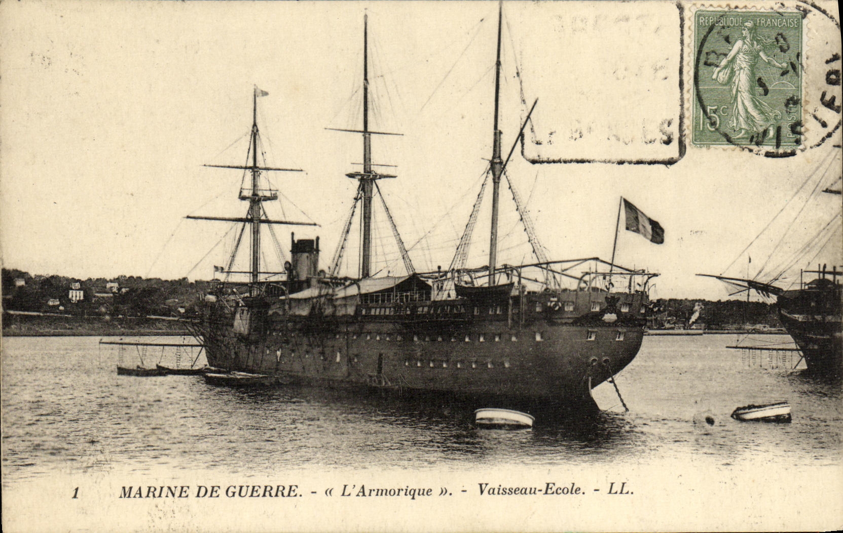 CPA Bateau l Armorique Ecole des mousses