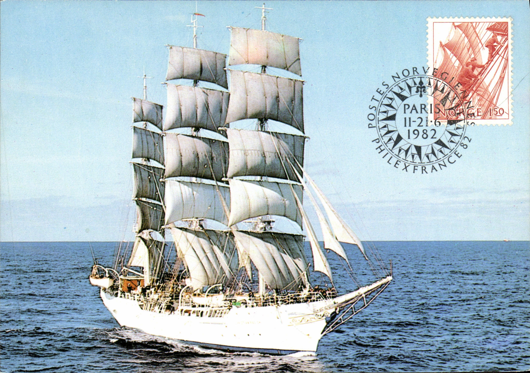 CPM Bateau Le navire ecole norvegien Christian Radich