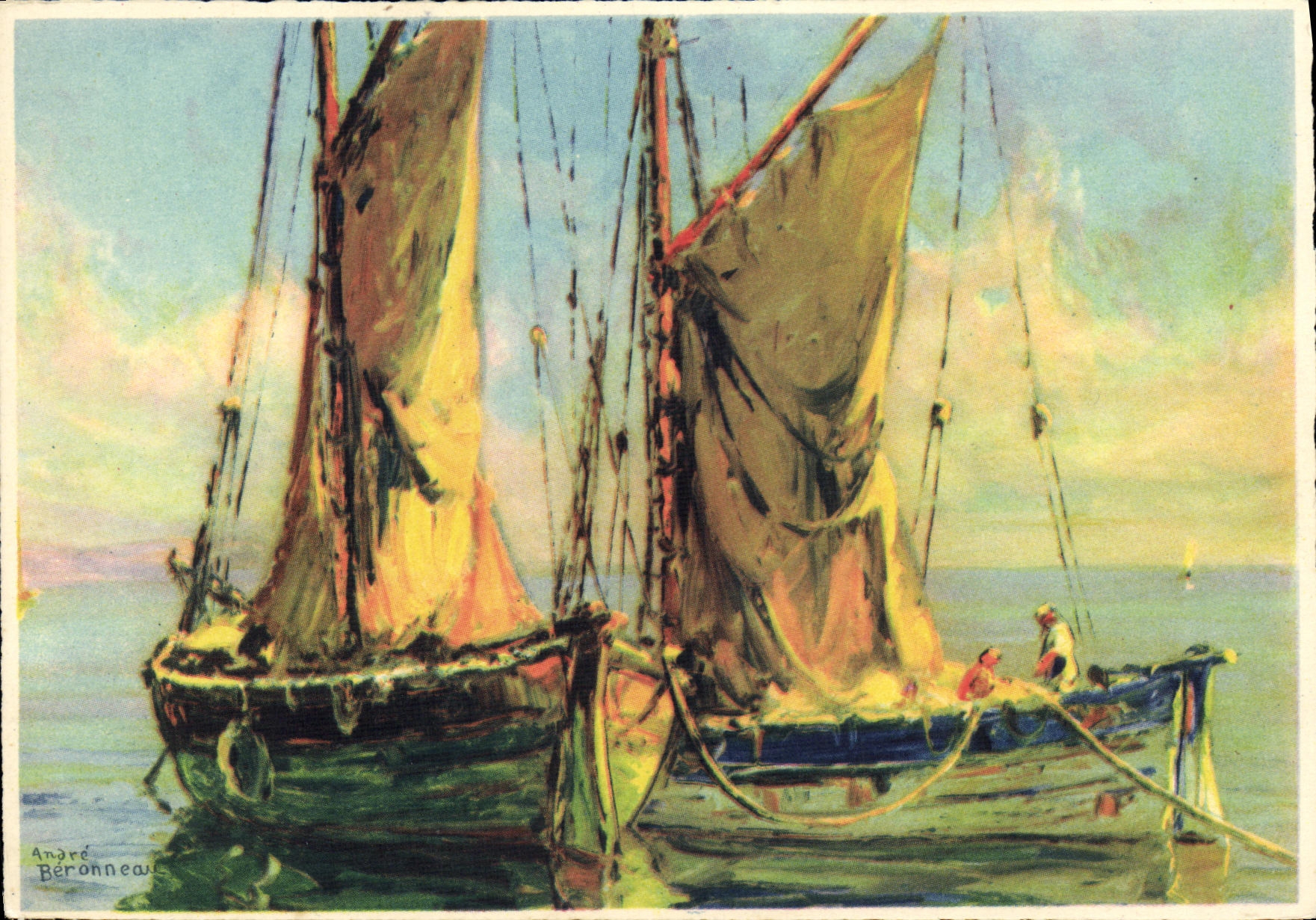 POSTAL MODERNA barco del pecado Andre Beronneau