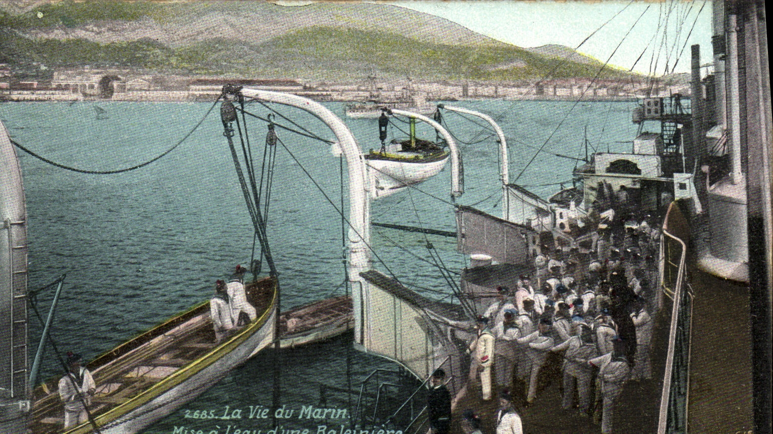 VINTAGE POSTCARD Bateau the life of the Mise sailor has L water D a Baleine whale boat