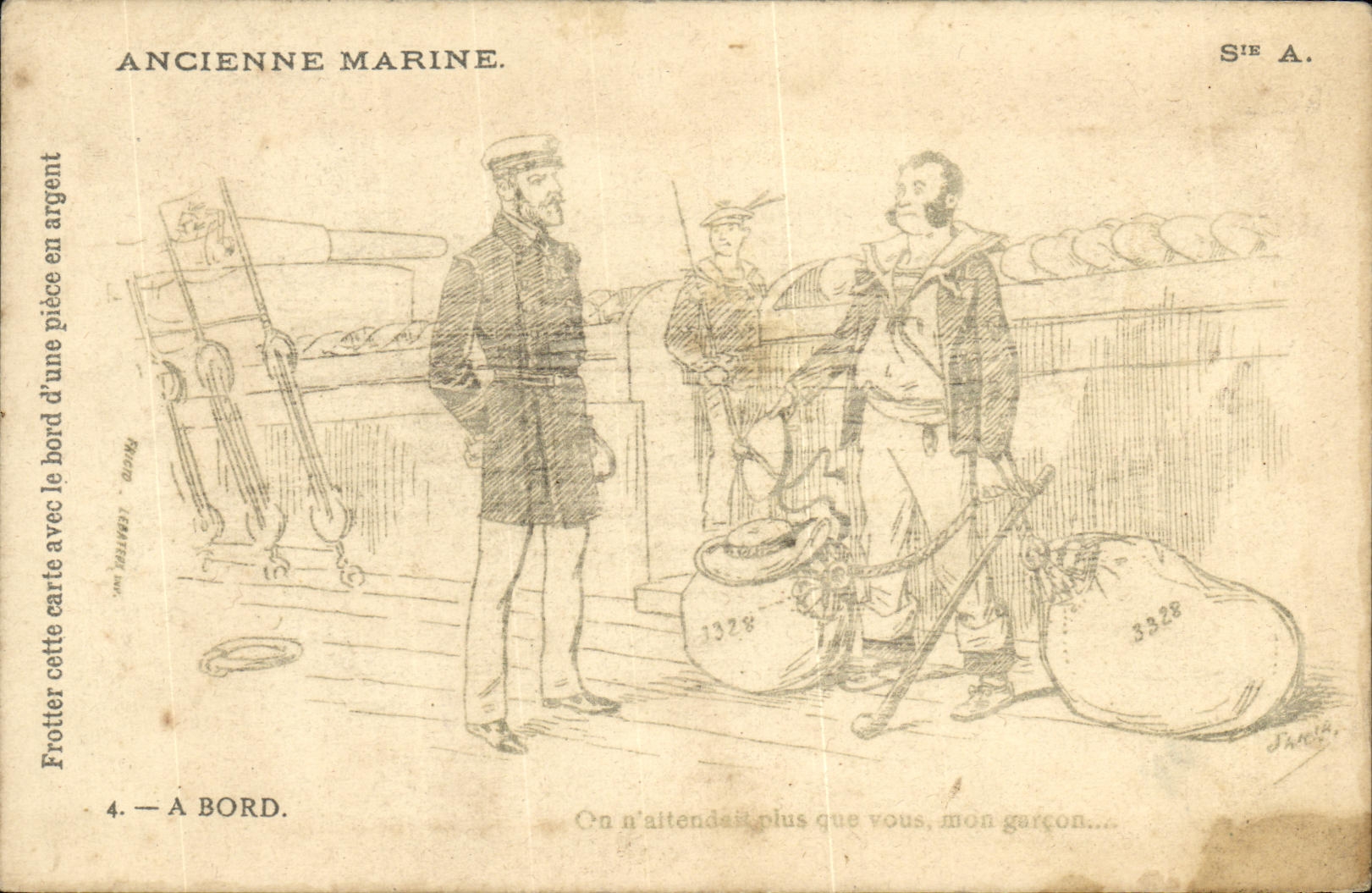 VINTAGE POSTCARD Bateau War has Incredible edge Publicite Shoes Troyes Rue of the republic