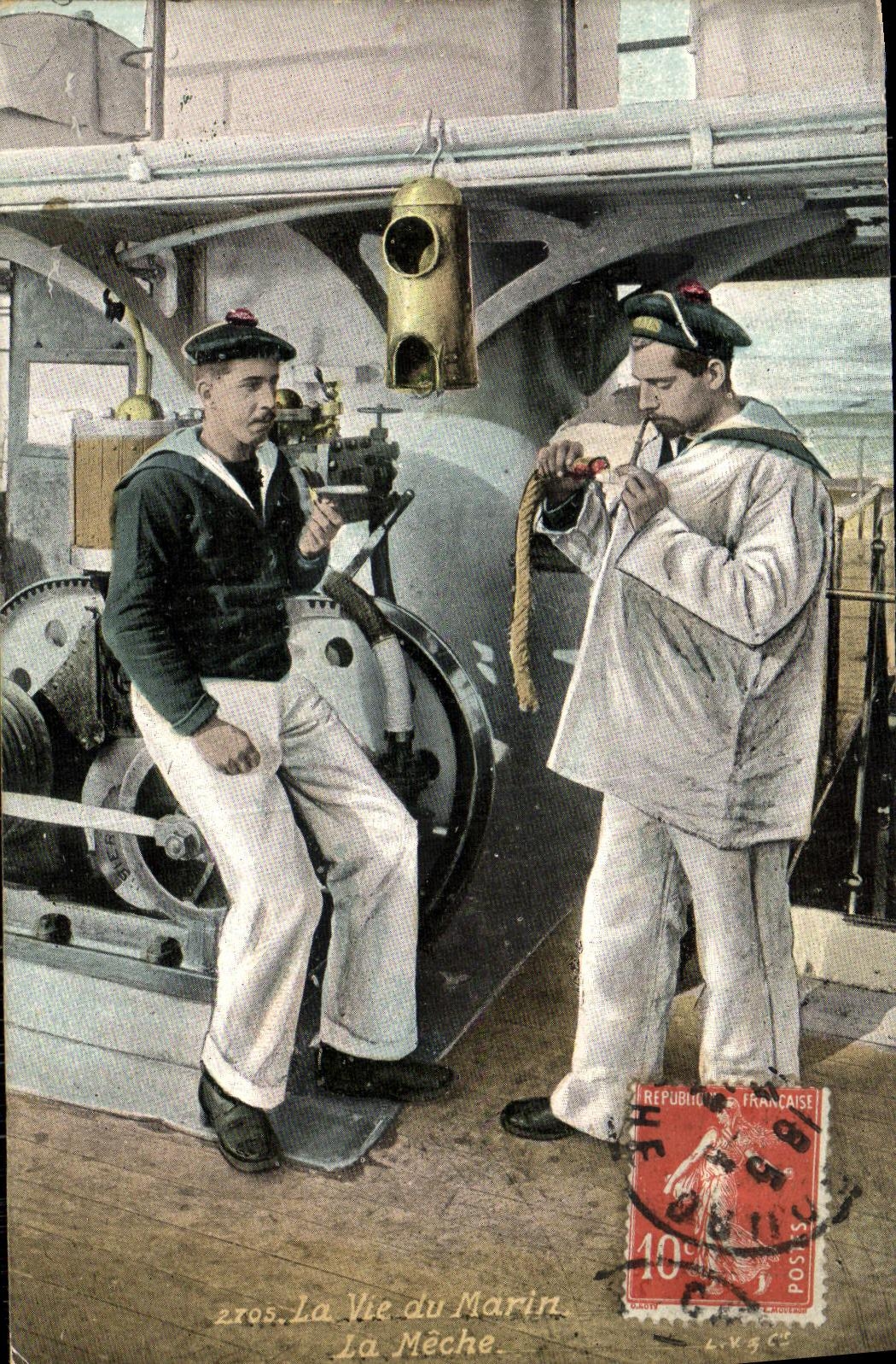 VINTAGE POSTCARD Boat life of the sailor the wick