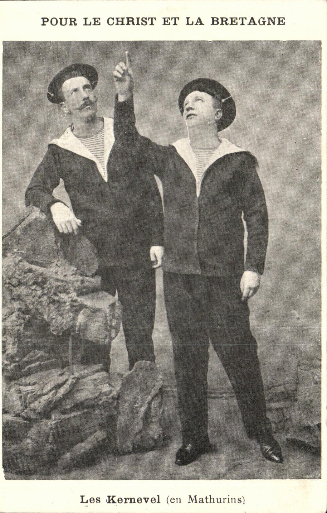 VINTAGE POSTCARD Boat War For Christ and Brittany Kernevel in Mathurins