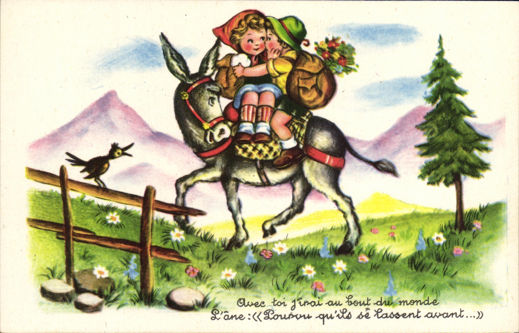 VINTAGE POSTCARD Fantasy Children Ass
