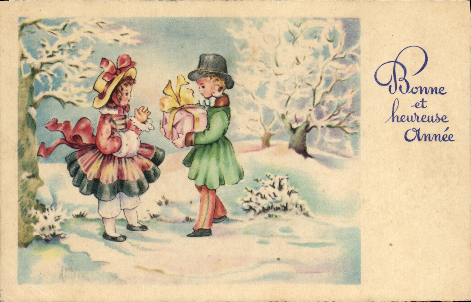 CPA Fantaisie Enfants Bonen annee