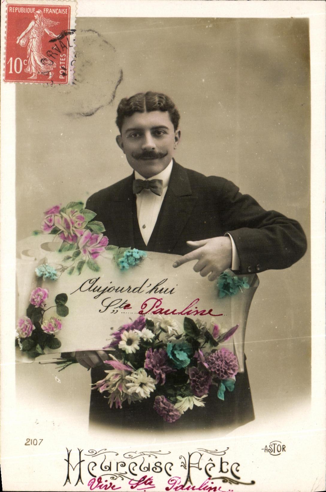 VINTAGE POSTCARD Fantaisie Man Lives co  Pauline