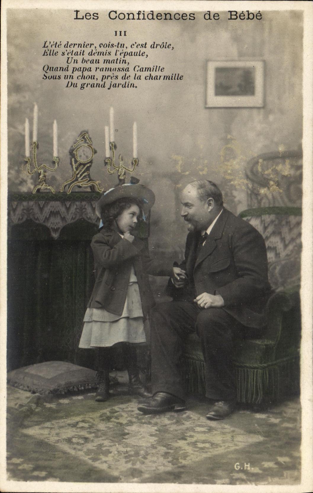 CPA Fantaisie Enfant Les confidences de bebe