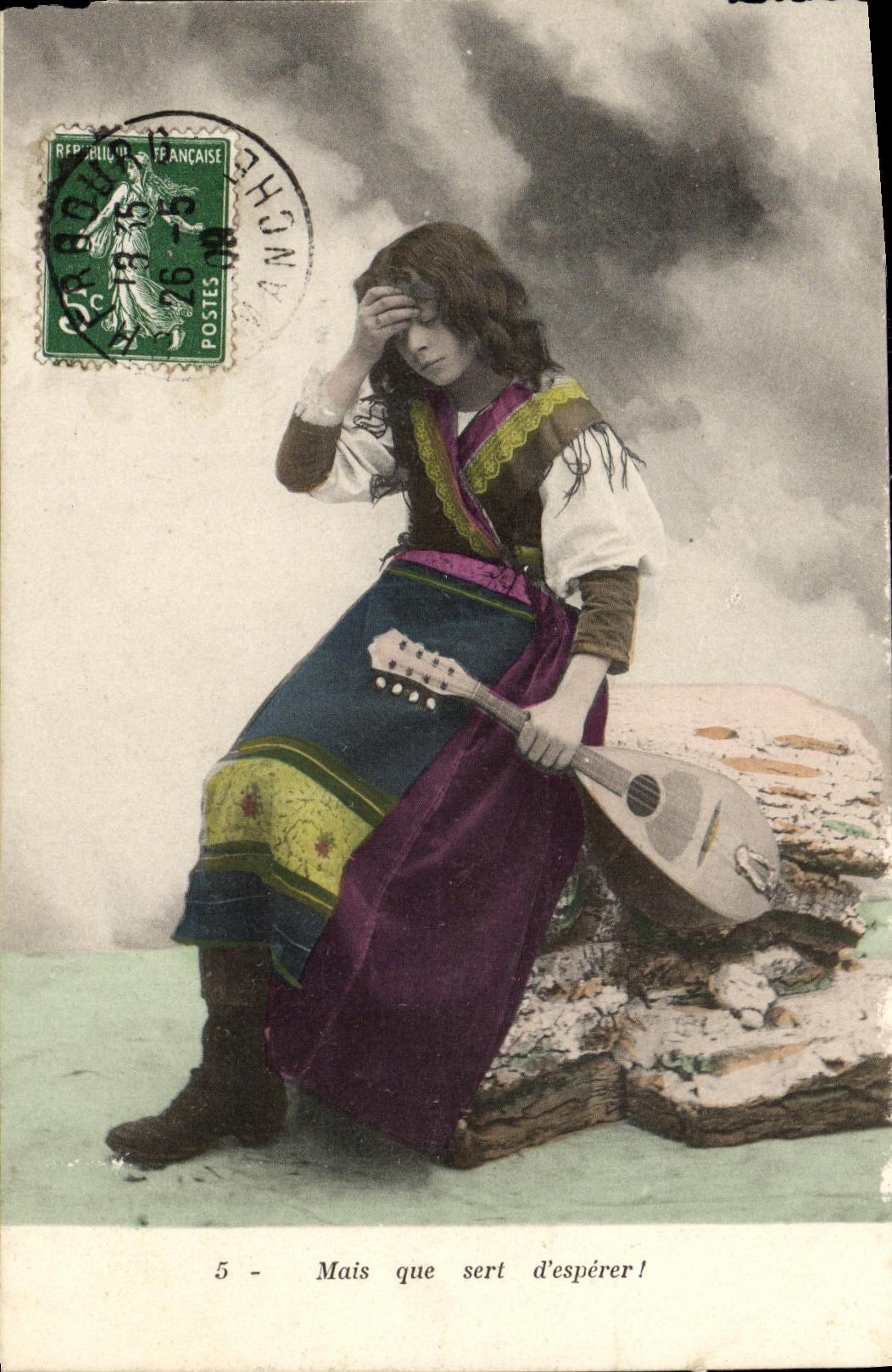 CPA Fantaisie Femme La jolie gitane 