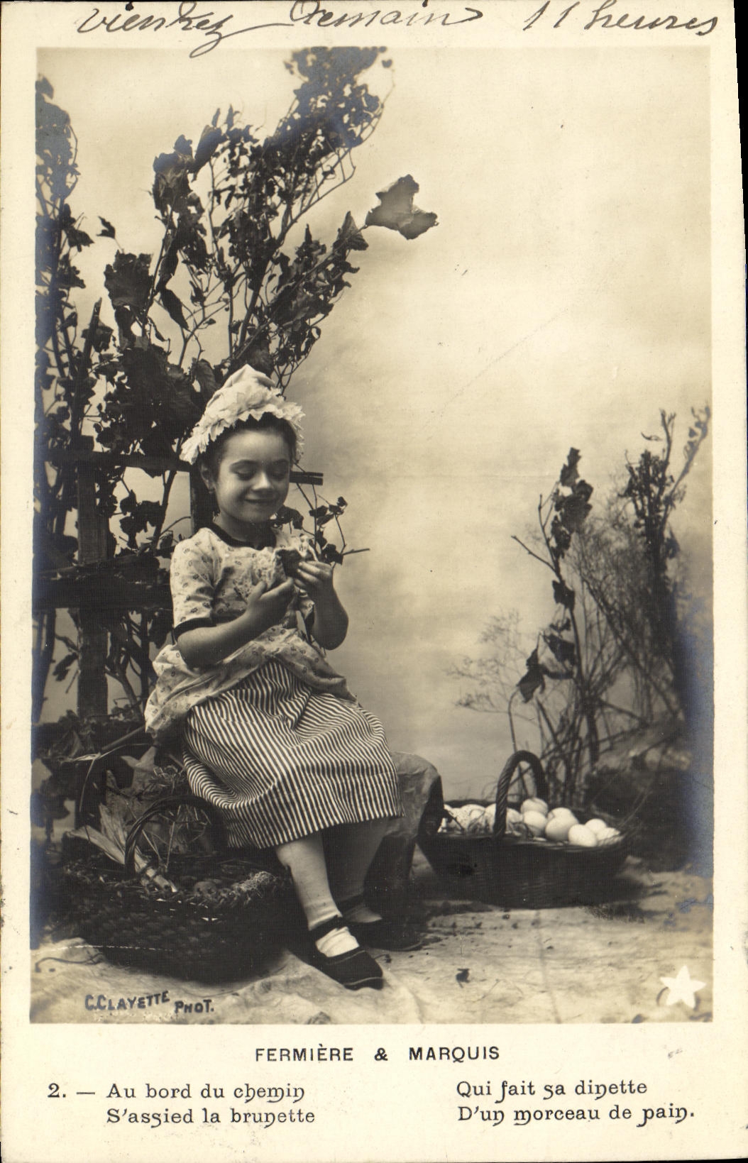 CPA Fantaisie Enfant Fermiere et marquis 