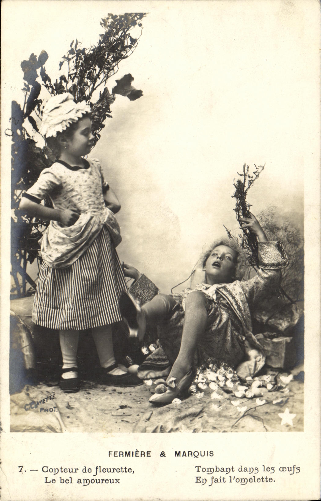 CPA Fantaisie Enfant Fermiere et marquis 