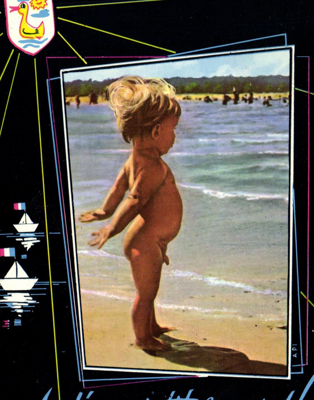 MODERN CARD Fantaisie Child has L water small cunard