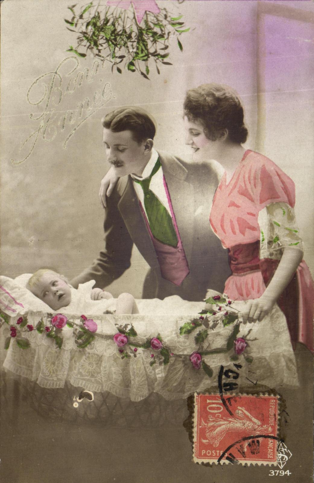 CPA Fantaisie Enfant Femme Bebe