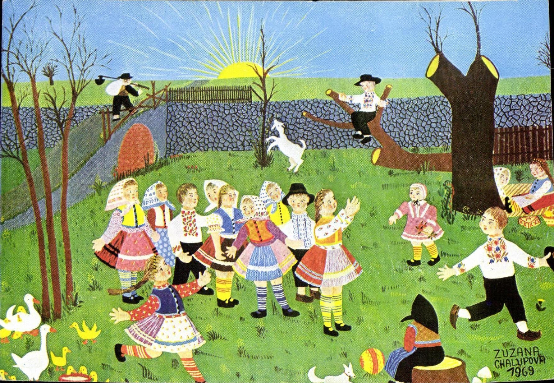 MODERN CARD Fantasy Children Goat