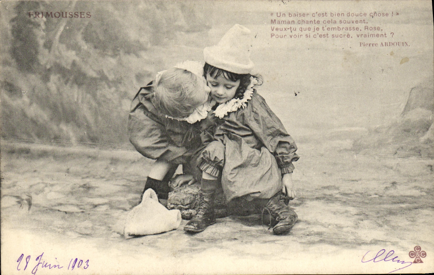 VINTAGE POSTCARD Fantasy Frimousses Child