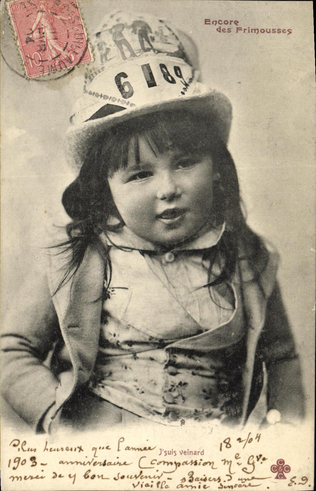 VINTAGE POSTCARD Fantasy Child Still of the frimousses