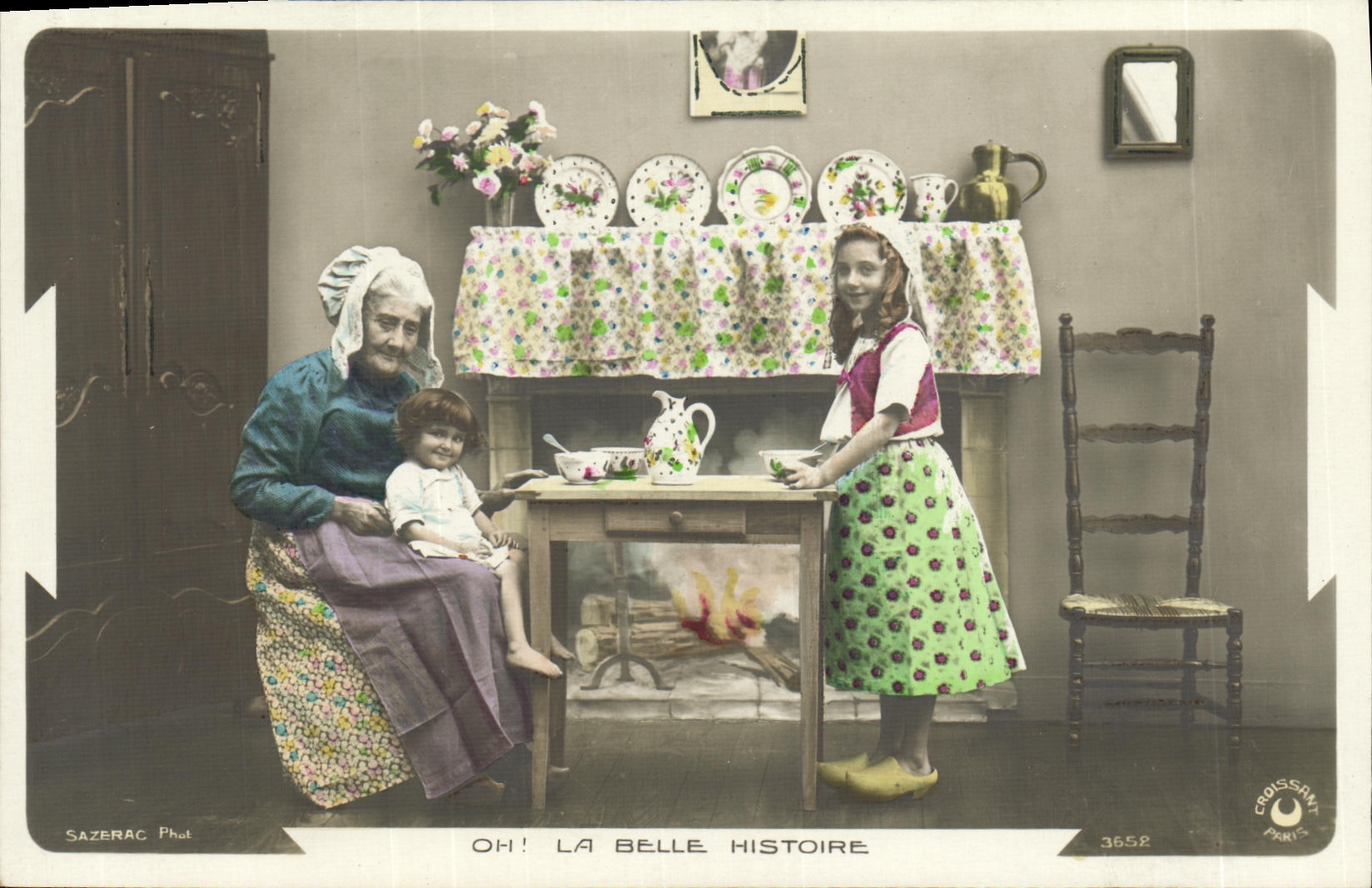 VINTAGE POSTCARD Fantasy Large Child Oh mother beautiful story