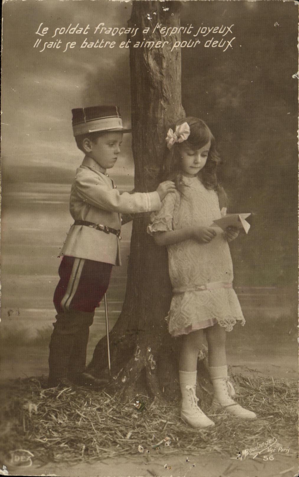 CPA Fantaisie Enfants Militaria 